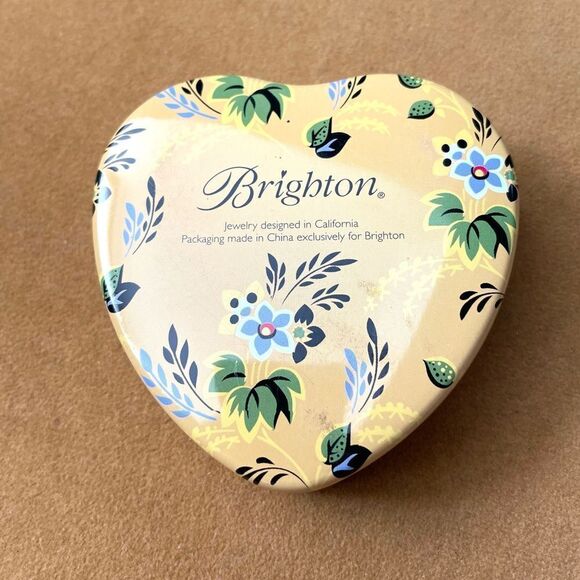 Brighton Jewelry Tin Heart Gift Trinket Box - Picture 3 of 8